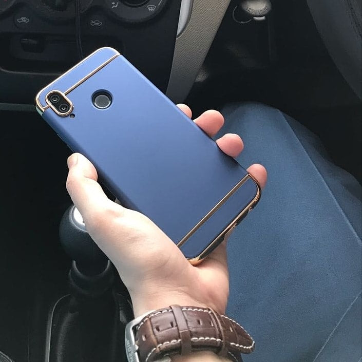 [ FREE SHIPPING]  Huawei P20 Lite Case Cover IPaky Anti-Shock 3in1 Protection Case Back Cover - Blue