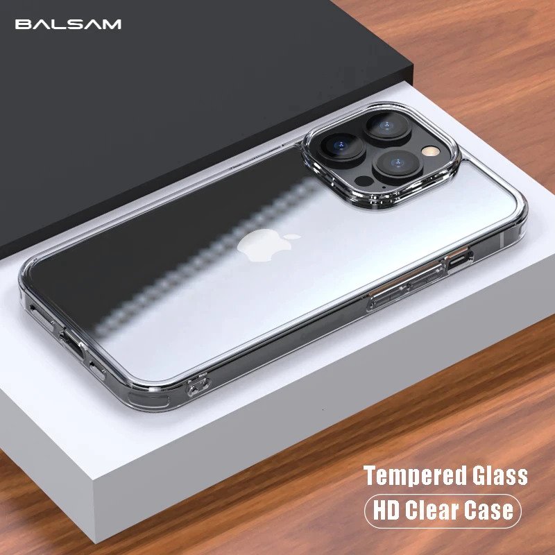 [FREE SHIPPING] Luxury Tempered Glass Clear Case For iPhone 14 Pro Max