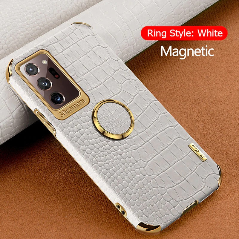 [ FREE SHIPPING] Crocodile Pattern Leather Case For Samsung S21 Ultra