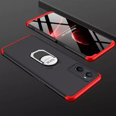 [ FREE SHIPPING] Oppo A76- Gkk Original Shock Proof Full Protection Cover 360 Case With Ring Holder