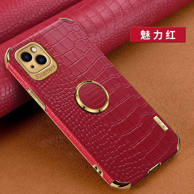 Iphone 13 Leather Case Crocodile