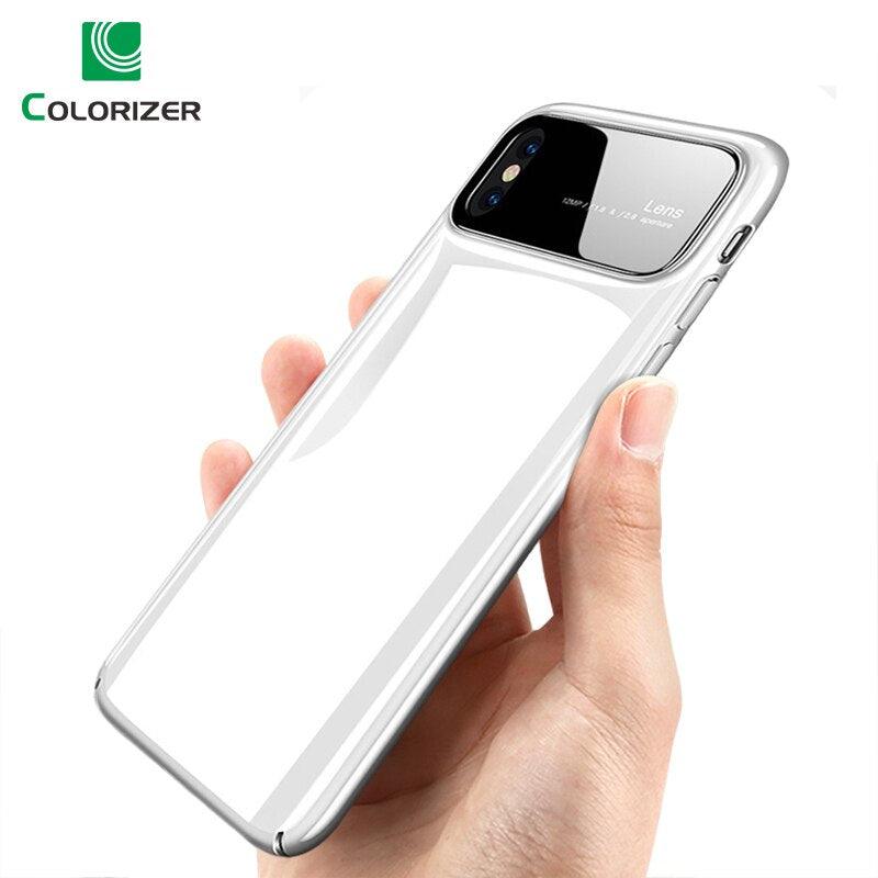 Luxury Smooth Mirror Case For iPhone X - White - Clair.pk