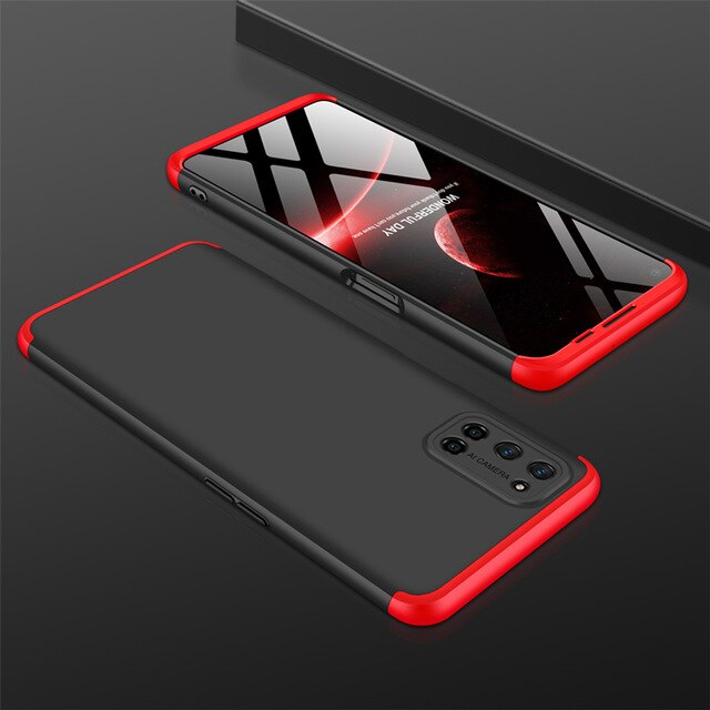  Oppo A92 Gkk 3in1 Full Protection Case Red & Black