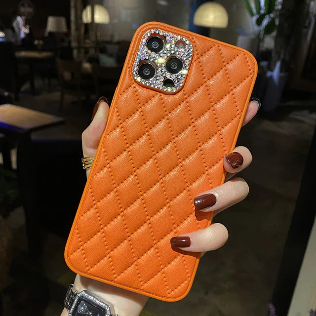 Iphone 12 pro max Diamond leather case - clair.pk