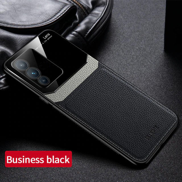 [ FREE SHIPPING] Luxury Slim Leather Case Lens Shockproof BackCover For Vivo V23