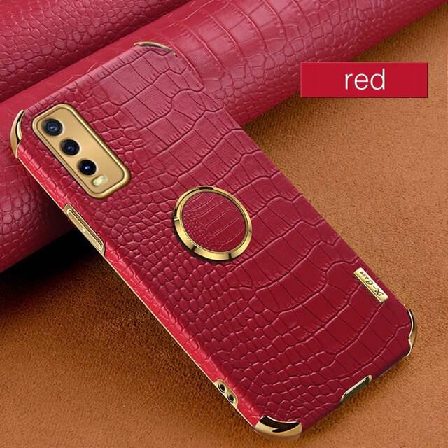 [ FREE SHIPPING] Crocodile Pattern Leather Case For Vivo Y20