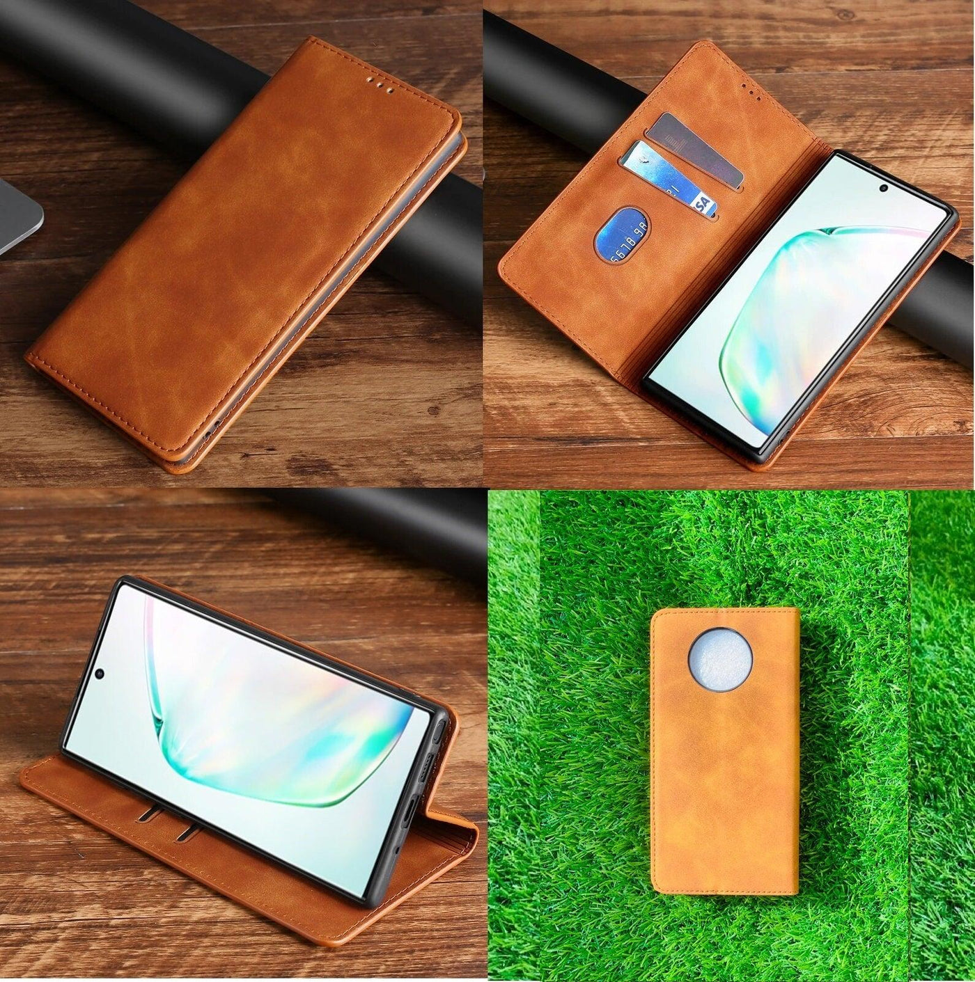 Luxury Retro Stand Flip Leather Case For Oneplus 7T - Clair.pk