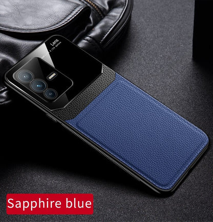 [ FREE SHIPPING] Luxury Slim Leather Case Lens Shockproof BackCover For Vivo V23