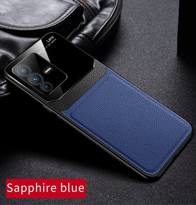 [ FREE SHIPPING] Luxury Slim Leather Case Lens Shockproof BackCover For Vivo V23