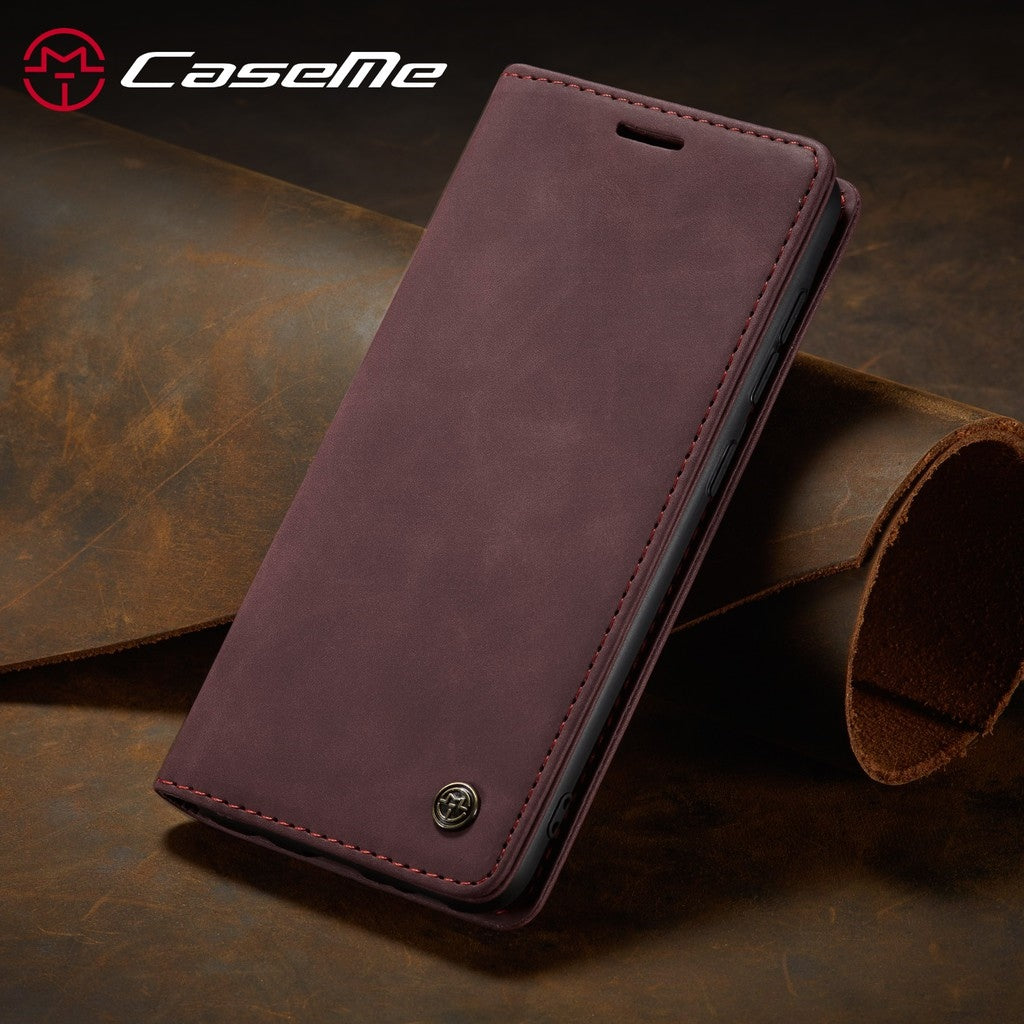 [FREE SHIPPING] CaseMe Retro Leather Case For Samsung S21 Ultra Ultra Book Style Flip Wallet Magnetic Cover Card Slots Case For Samsung S21 Ultra