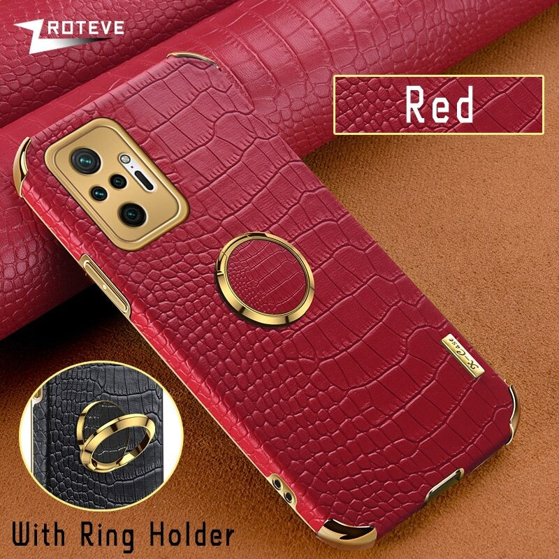 [ FREE SHIPPING] Crocodile Pattern Leather Case For Xiaomi Redmi Note 10 / Note 10s