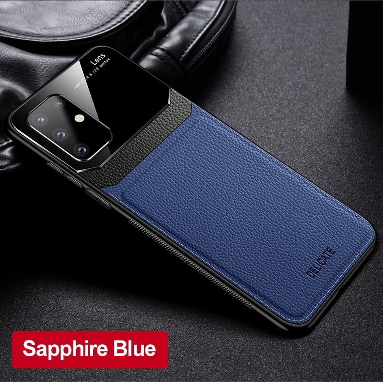 [ FREE SHIPPING]  Luxury Slim Leather Case Lens Shockproof BackCover for Samsung A52