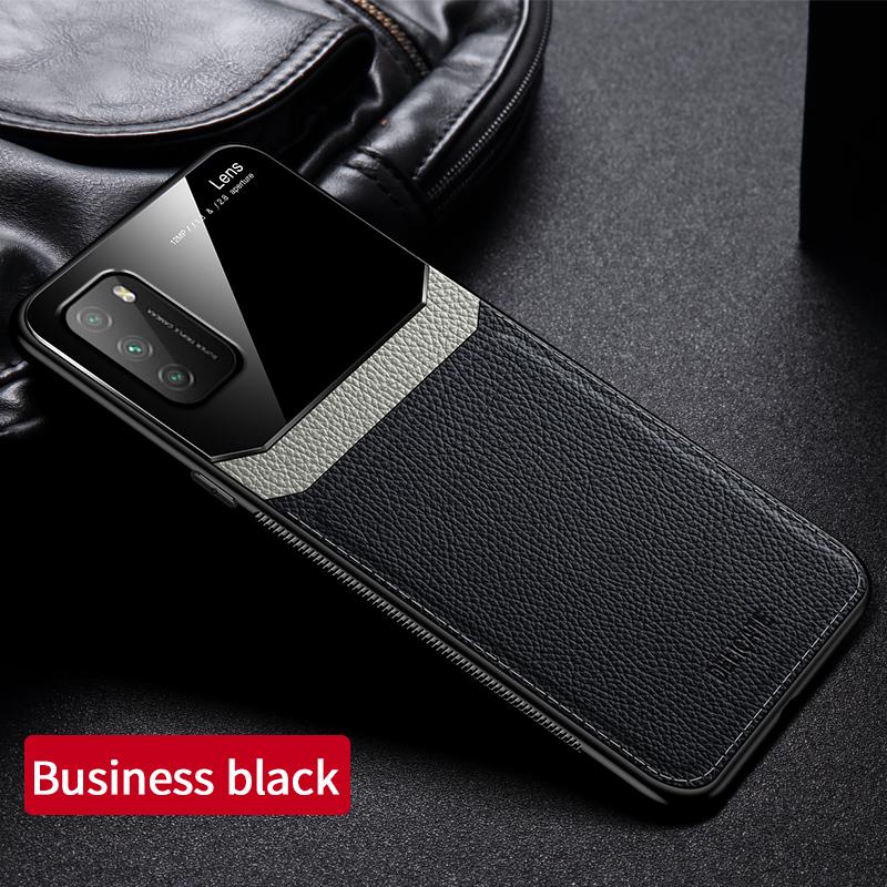 [ FREE SHIPPING] Luxury Slim Leather Case Lens Shockproof Back Cover for Xiaomi Poco M3