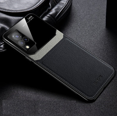 [ FREE SHIPPING] Luxury Slim Leather Case Lens Shockproof BackCover for Vivo V21