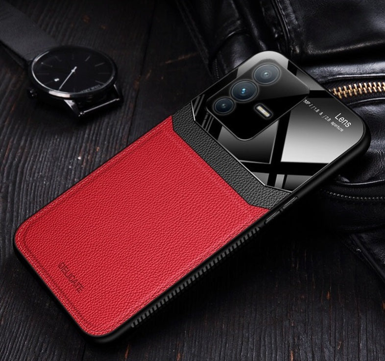 [ FREE SHIPPING] Luxury Slim Leather Case Lens Shockproof BackCover For Vivo V23