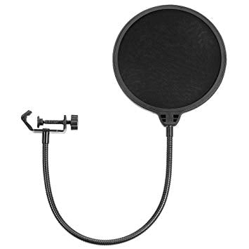 [FREE SHIPPING] Studio Flexible Double Layer Microphone Wind Screen Mask Mic Pop Filter Shield
