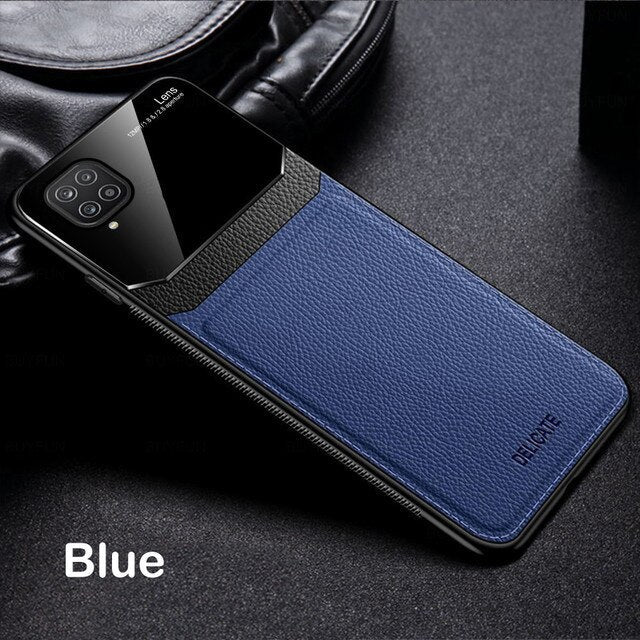 [FREE SHIPPING] Luxury Slim Leather Case Lens Shockproof Back Cover For Samsung A22