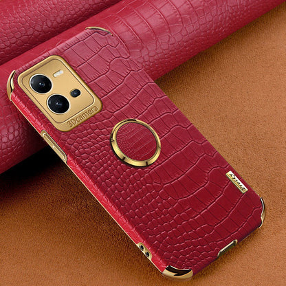 [ FREE SHIPPING] Crocodile Pattern Leather Case For Vivo V25