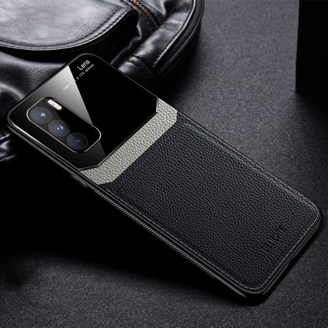 [ FREE SHIPPING] Luxury Slim Leather Case Lens Shockproof BackCover For Vivo V23e