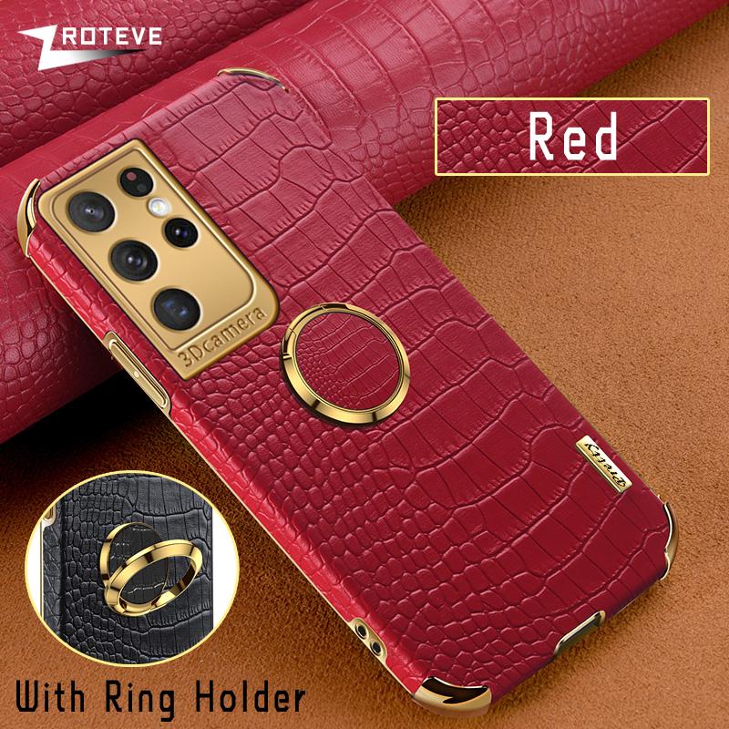 [ FREE SHIPPING] Crocodile Pattern Leather Case For Samsung S23 Ultra