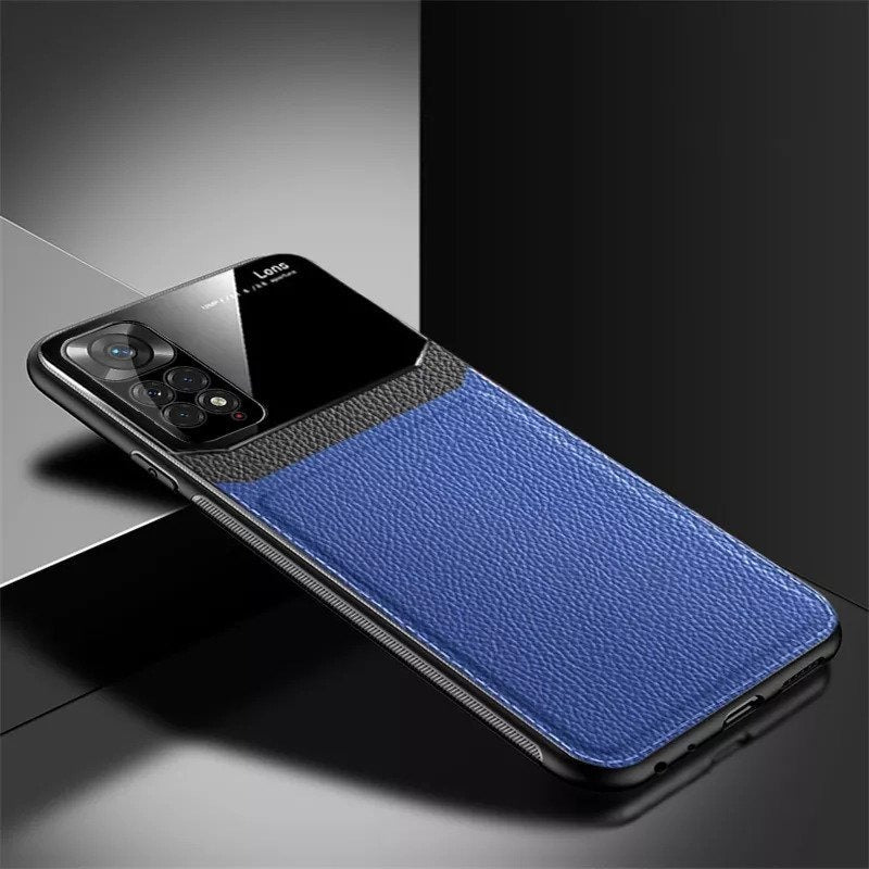 [ FREE SHIPPING] Luxury Slim Leather Case Lens Shockproof BackCover For Redmi Note 11