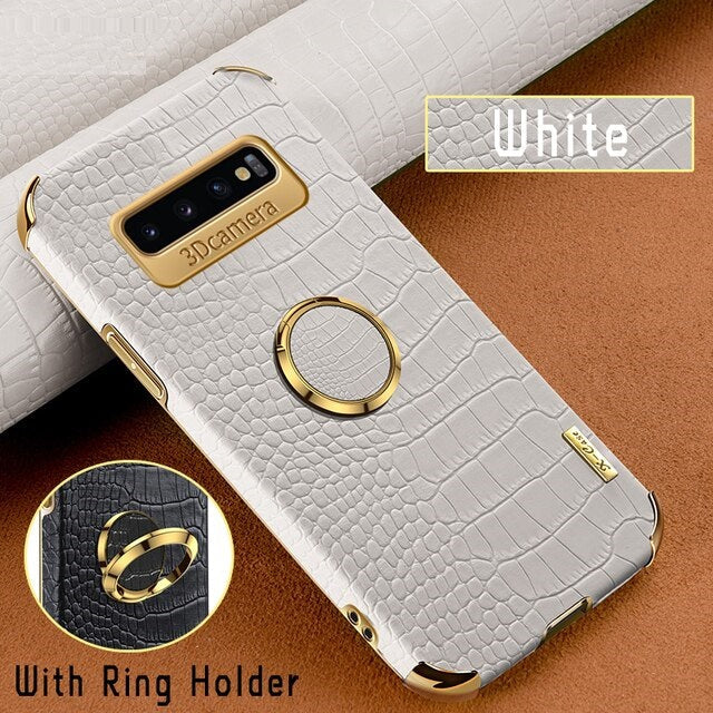 [ FREE SHIPPING] Crocodile Pattern Leather Case For Samsung S10 5G