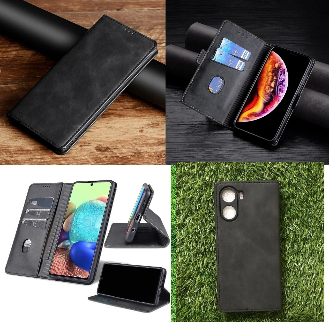 [FREE SHIPPING] LUXURY RETRO STAND FLIP LEATHER CASE FOR VIVO Y16