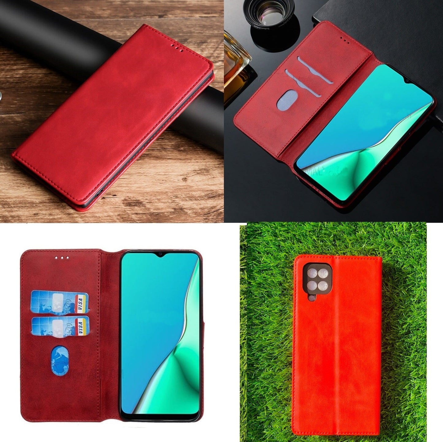 Retro Leather flip  Case For Samsung A12