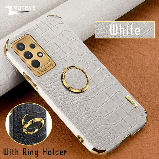 [ FREE SHIPPING]  Crocodile Pattern Leather Case For Samsung A52