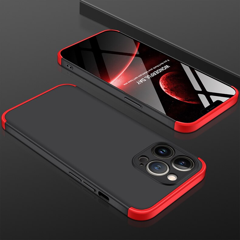 IPhone 13 Pro Max Gkk ShockProof 360 Case Red & Black