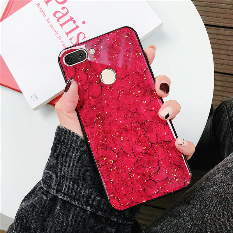 [FREE SHIPPING] Gold Foil Mirror Full Protection Case For Oppo F9/F9 Pro - Red