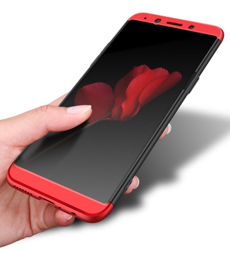 [FREE SHIPPING] Gkk 3in1 Full Protection Case For Oppo A83 - Red & Black