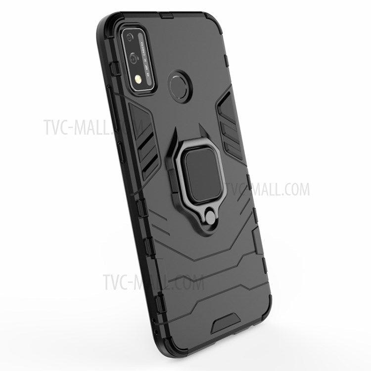 Armor Shockproof (With Ring Holder) Phone Case For Huawei Honor 9x Lite - Black in Pakistan - Clair.pk