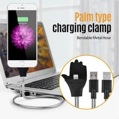 [FREE SHIPPING] Palm Support Data Cable Bendable Hose Car Charging Cable Snake Bracket Line For Apple