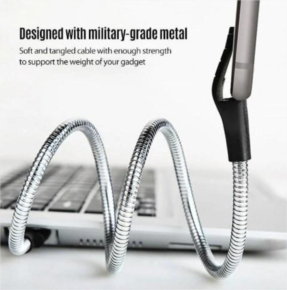 [FREE SHIPPING] Palm Support Data Cable Bendable Hose Car Charging Cable Snake Bracket Line For Apple