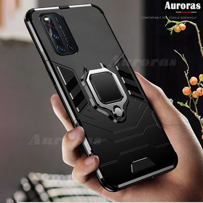 [FREE SHIPPING] Armor Shockproof ll With Ring Holder ll Full Protection Case For Vivo V17 - Black