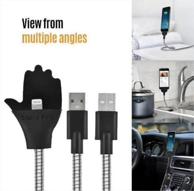 [FREE SHIPPING] Palm Support Data Cable Bendable Hose Car Charging Cable Snake Bracket Line For Android
